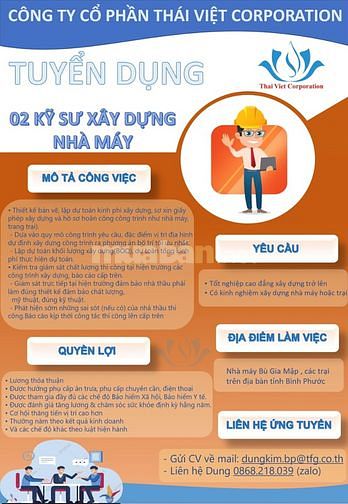 Tuyen ky su Xay Dung nha may Binh Phuoc